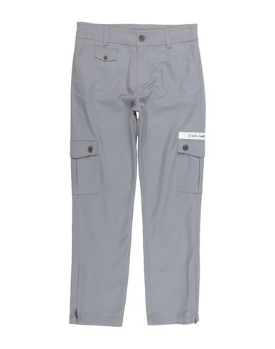 Shop Dolce & Gabbana Toddler Boy Pants Grey Size 7 Cotton, Elastane