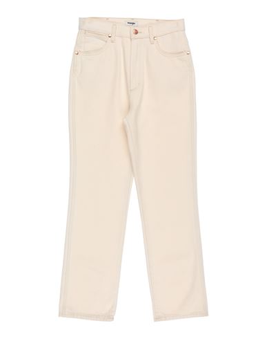 Wrangler Man Pants Cream Size 29w-32l Cotton In White