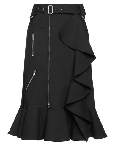 Meimeij Woman Midi Skirt Black Size 4 Polyester, Viscose, Elastane, Acetate