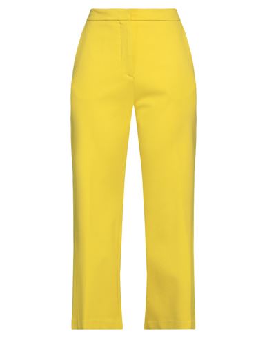 Meimeij Woman Pants Yellow Size 8 Viscose, Elastane, Polyester, Cotton