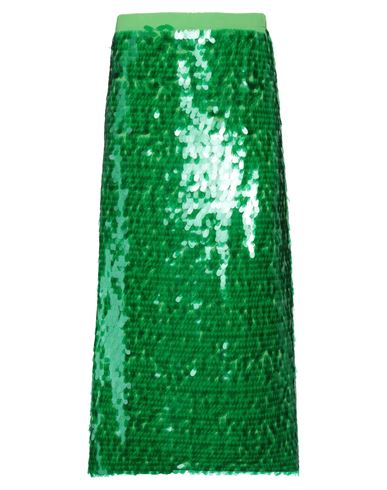 Ottod'ame Woman Midi Skirt Green Size 6 Polyester