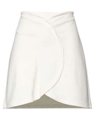 Suoli Woman Mini Skirt Cream Size 4 Viscose, Polyamide, Elastane In White