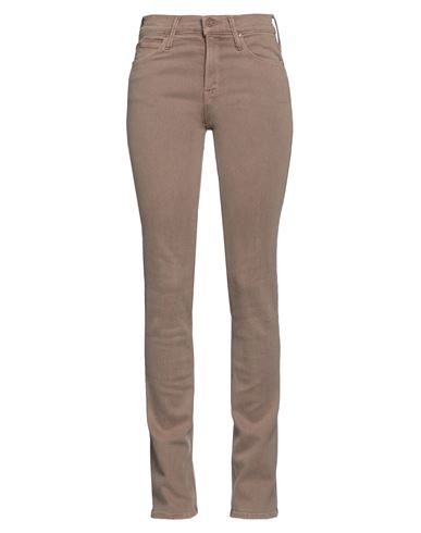 Mother Woman Jeans Light Brown Size 25 Cotton, Polyester, Elastane In Beige