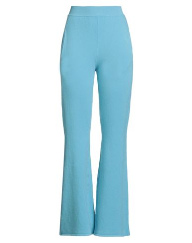 Alberta Ferretti Woman Pants Azure Size 8 Virgin Wool, Cashmere, Polyamide, Elastane In Blue