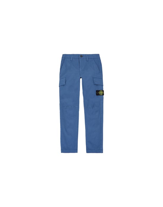 STONE ISLAND JUNIOR 31011 TROUSERS Man Royal Blue