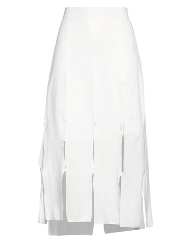 Liviana Conti Woman Midi Skirt White Size 6 Polypropylene