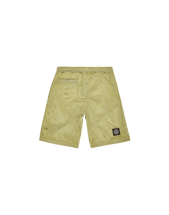 STONE ISLAND JUNIOR L0813 NYLON METAL IN ECONYL® REGENERATED NYLON Bermuda Man Lemon