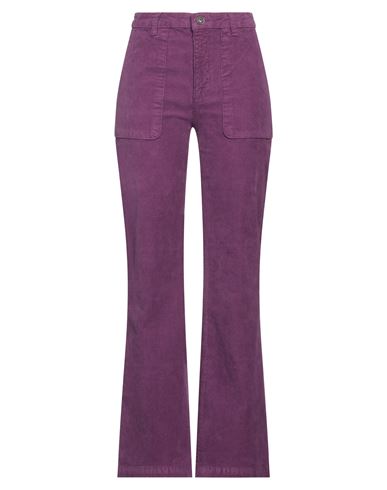 Ottod'ame Woman Pants Mauve Size 27 Cotton, Elastane In Purple