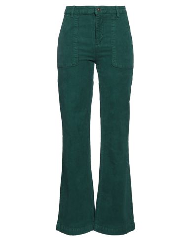 Shop Ottod'ame Woman Pants Emerald Green Size 32 Cotton, Elastane