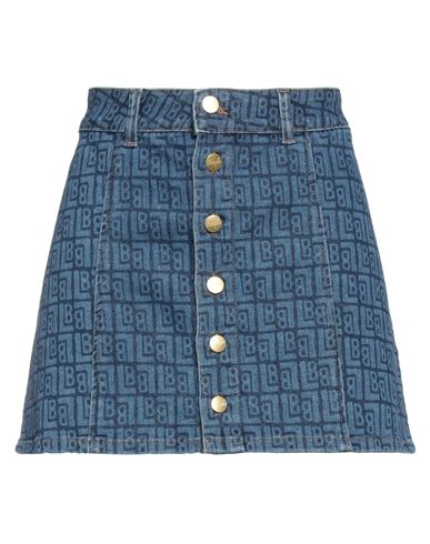 Wrangler Woman Denim Skirt Blue Size L Cotton, Polyester, Elastane