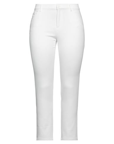 Diana Gallesi Woman Pants White Size 12 Cotton, Viscose, Elastane