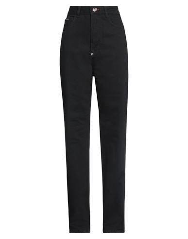 Philipp Plein Woman Jeans Black Size 29 Cotton, Polyester
