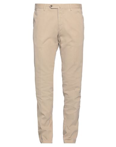 Shop Pt Torino Man Pants Sand Size 38 Cotton, Elastane In Beige