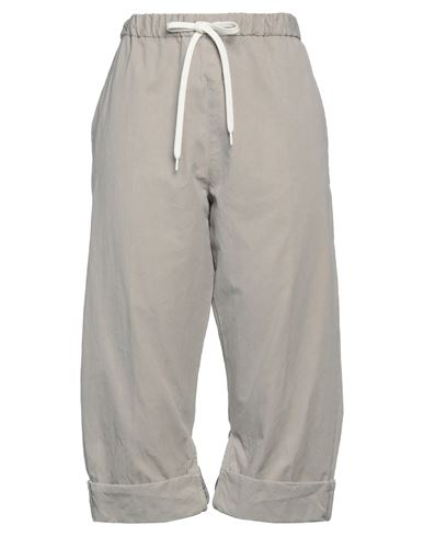 Mm6 Maison Margiela Woman Cropped Pants Light Grey Size 4 Cotton