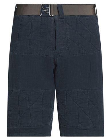 Maison Margiela Man Shorts & Bermuda Shorts Midnight Blue Size 36 Linen