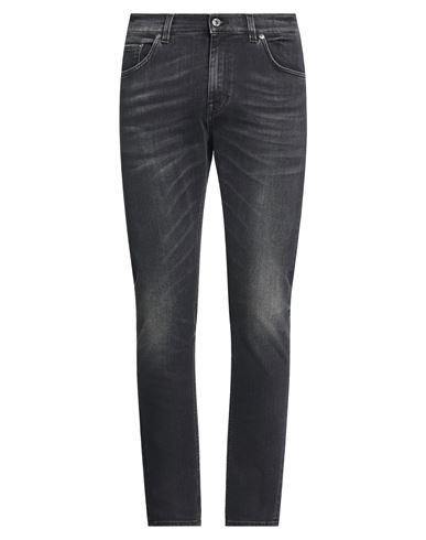 Shop Grifoni Man Jeans Black Size 35 Cotton, Elastomultiester, Elastane