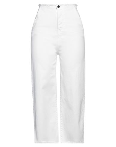 Nora Barth Woman Jeans White Size 26 Cotton, Elastane