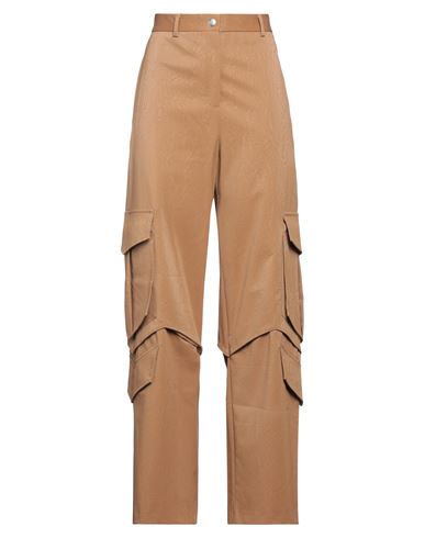 Msgm Woman Pants Camel Size 10 Viscose In Beige