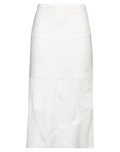 Shop Liviana Conti Woman Midi Skirt White Size 6 Viscose, Polyamide, Elastane