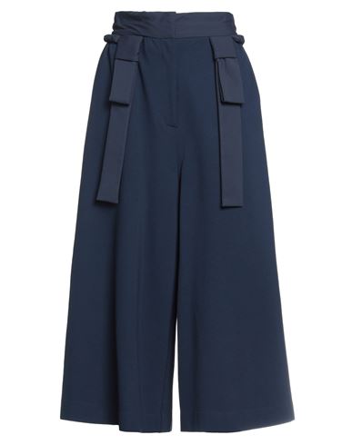 Meimeij Woman Cropped Pants Navy Blue Size 4 Viscose, Polyamide, Elastane, Polyester