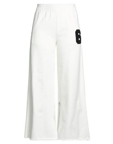 Mm6 Maison Margiela Woman Pants Ivory Size S Cotton In White