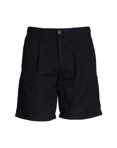 Selected Homme Man Shorts & Bermuda Shorts Black Size M Organic Cotton, Linen