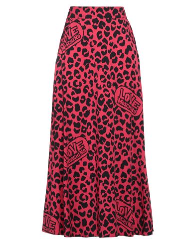 Love Moschino Woman Maxi Skirt Fuchsia Size 4 Viscose, Elastane In Pink