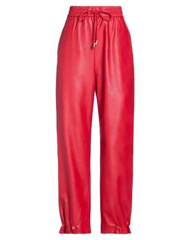 Iceberg Woman Pants Red Size 10 Polyester, Polyurethane