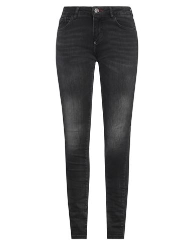 Philipp Plein Woman Jeans Steel Grey Size 26 Cotton, Elastomultiester, Elastane
