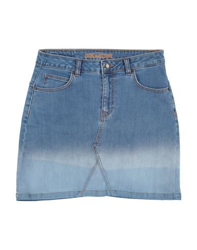 Zadig & Voltaire Toddler Girl Denim Skirt Blue Size 6 Cotton, Elastane