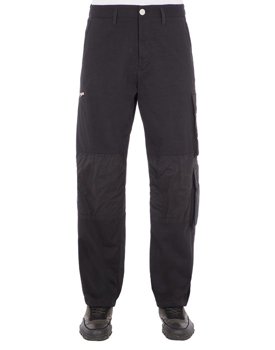 Sold out - STONE ISLAND 32032 MIX FABRIC HYPE-TC TROUSERS Man Black