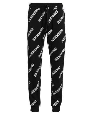 Shop Richmond Man Pants Black Size Xs Polyester, Cotton