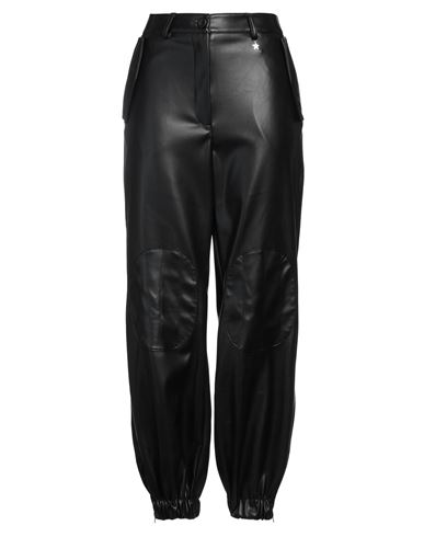 Souvenir Woman Pants Black Size M Polyurethane, Polyester