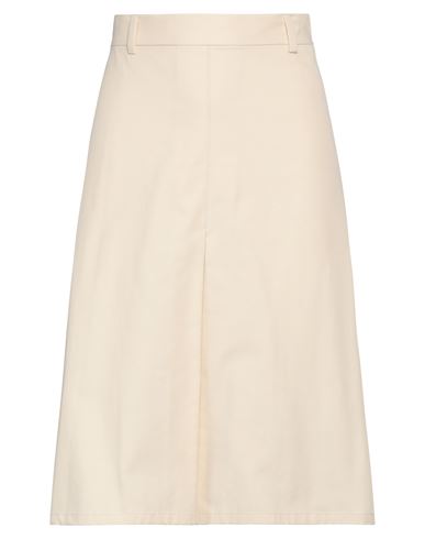 Mm6 Maison Margiela Woman Midi Skirt Beige Size 2 Cotton, Lyocell