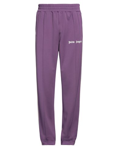 Palm Angels Lilac Side-stripe Logo Track Pants In Purple