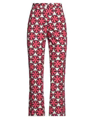 Myths Woman Pants Coral Size 6 Cotton, Elastane In Red