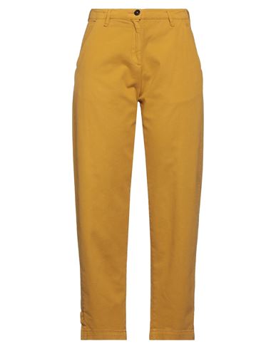 Massimo Alba Woman Pants Ocher Size 2 Cotton, Cashmere, Elastane In Yellow