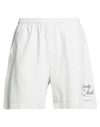 Sporty And Rich Sporty & Rich Man Shorts & Bermuda Shorts Light Grey Size S Cotton, Polyester