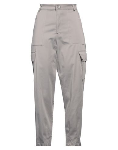 Haveone Woman Pants Light Grey Size M Polyester, Cotton, Elastane