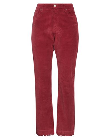2w2m Woman Pants Brick Red Size 30 Cotton, Modal, Elastane