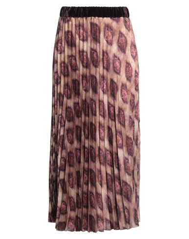 Souvenir Woman Long Skirt Brown Size S Polyester
