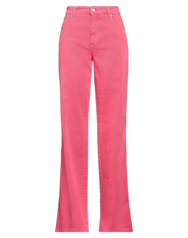 Pt Torino Woman Pants Fuchsia Size 28 Cotton, Elastomultiester, Elastane In Pink