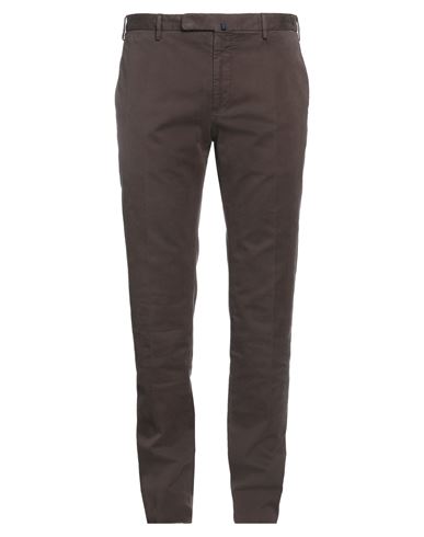 Incotex Man Pants Dark Brown Size 40 Cotton, Elastane In Brown