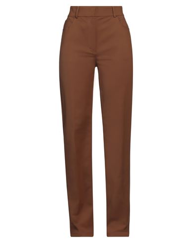 Les Copains Woman Pants Brown Size 4 Cotton, Polyamide, Elastane, Acetate, Polyester