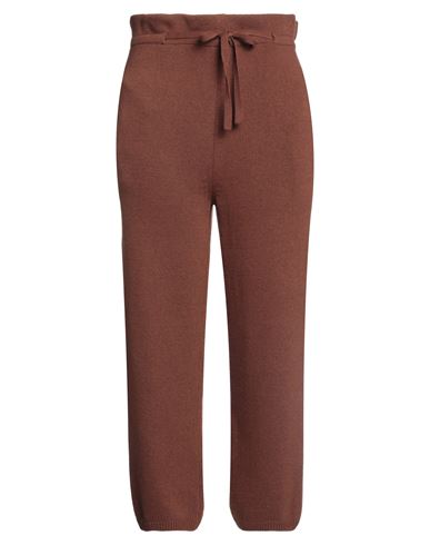 Le 17 Septembre Woman Pants Brown Size 6 Wool, Polyamide, Polyester