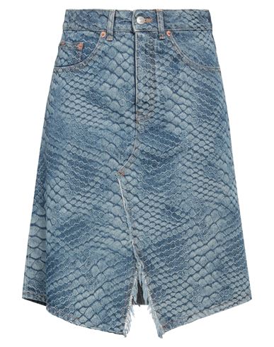 Mm6 Maison Margiela Woman Denim Skirt Blue Size 10 Cotton In Blue