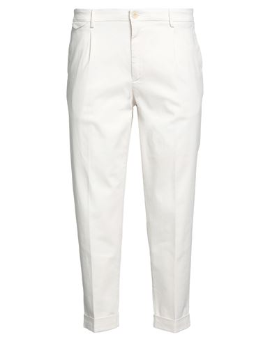 Manuel Ritz Man Pants White Size 30 Cotton, Elastane