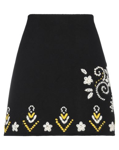 Ermanno Scervino Woman Mini Skirt Black Size 2 Virgin Wool, Cashmere