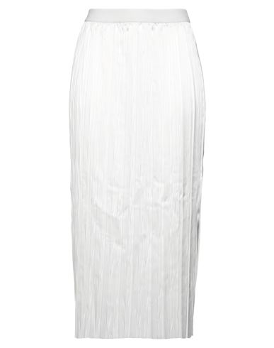 Roberto Collina Woman Midi Skirt White Size L Polyester, Elastane