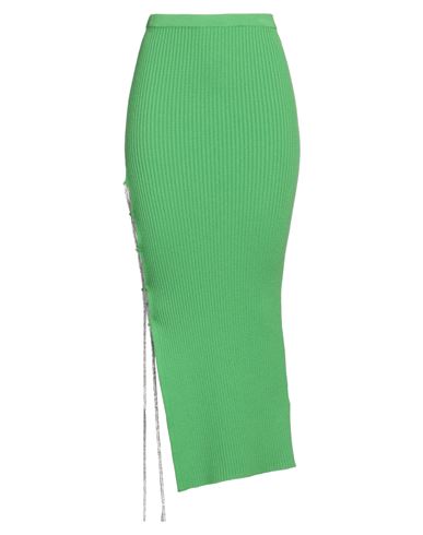 Giuseppe Di Morabito Woman Maxi Skirt Green Size 4 Virgin Wool, Acrylic